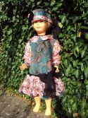 Robe r&eacute;tro vert-rose