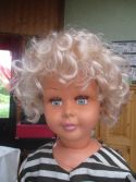 Perruque enfant 2 ans maxi blonde fris&eacute;e