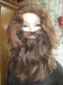 Perruque homme pr&eacute;historique ou P&egrave;re fouettard  +  barbe  n&deg;35